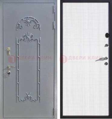 Серая входная дверь с порошковым покрытием ДП-67 в Вологде