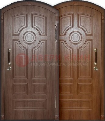 Железная арочная дверь с отделкой МДФ ДА-7 в Краснознаменске