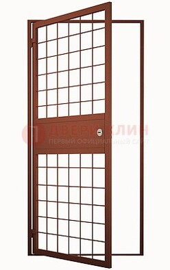 Коричневая металлическая бронированная дверь ДБ-6
