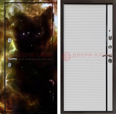 Стальная дверь с фотопечатью космоса ДФ-14 в Брянске