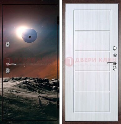 Стальная дверь с фотопечатью планет ДФ-8 в Дмитрове