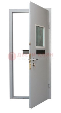Белая металлическая дверь в кассу ДКС-1 
