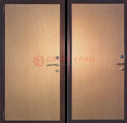 Коричневая металлическая дверь с ламинатом ДЛ-17