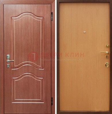 Входная дверь отделанная МДФ и ламинатом внутри ДМ-159