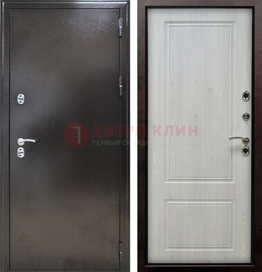 Коричневая железная дверь с МДФ ДМ-170 в Щербинке