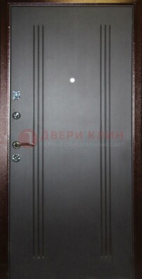 Черная железная дверь с МДФ ДМ-180