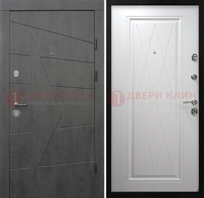 Темная железная дверь МДФ с рисунком ДМ-194 в Тольятти
