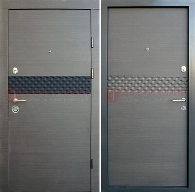 Темно-серая стальная дверь с МДФ ДМ-218 в Раменском