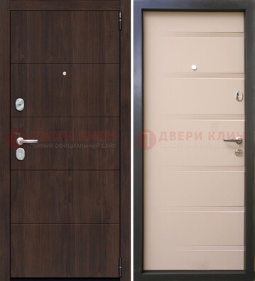 Темная стальная дверь c филенчататыми МДФ ДМ-234