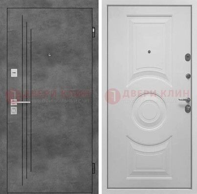 Металлическая коричневая дверь с МДФ Махагон внутри ДМ-287