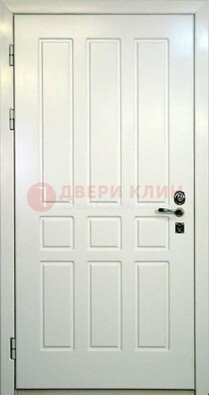 Белая стальная дверь с МДФ ДМ-36