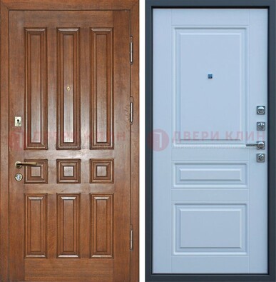 Стальная дверь с классическими панелями МДФ ДМ-383