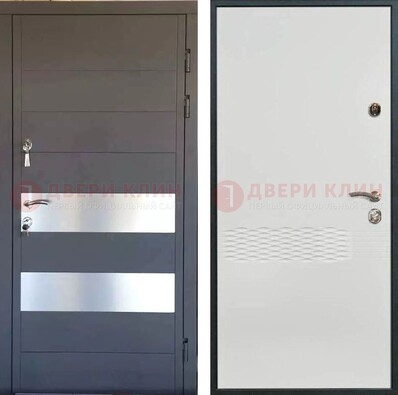 Металлическая дверь МДФ темная и светлая ДМ-420