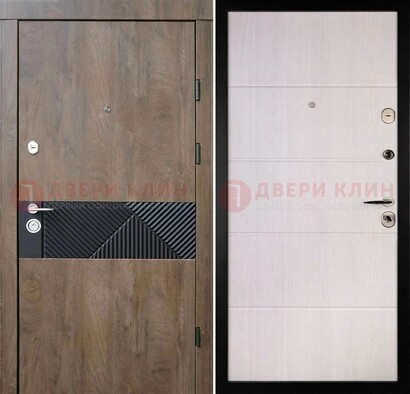 Современная стальная дверь с МДФ в квартиру ДМ-444 в Курске