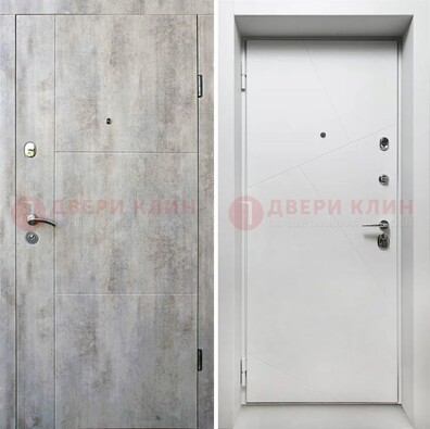 Светлая входная дверь со светлыми МДФ в квартиру ДМ-475