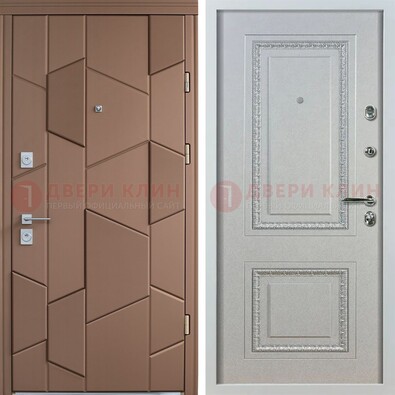 Квартирная стальная дверь с разными панелями МДФ ДМ-496
