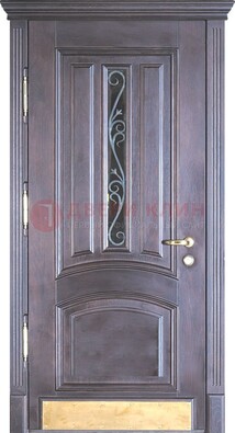 Сиреневая входная дверь с массивом дуба ДМД-17 в Серпухове