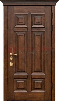 Филенчатая железная дверь с массивом дуба ДМД-68 в Иваново