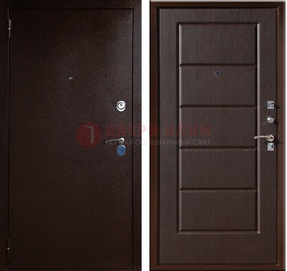 Темная входная дверь с порошковым окрасом ДП-113
