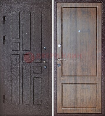 Темная входная дверь с порошковым покрытием МДФ внутри ДП-125 в Ликино-Дулево