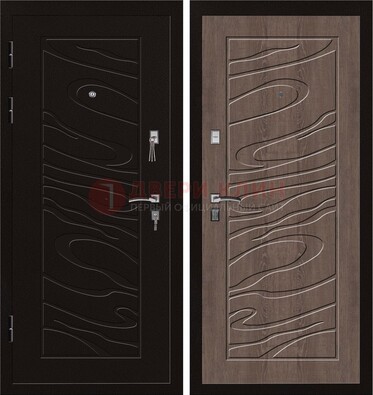 Темная железная дверь с порошковым окрасом ДП-127