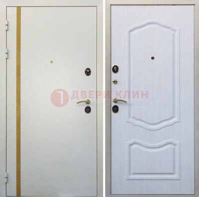 Белая входная дверь с порошковым напылением ДП-136 в Ульяновске