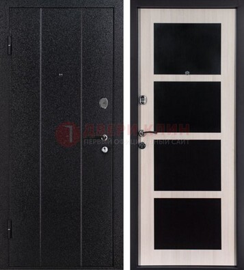 Черная металлическая дверь с порошковым напылением ДП-176