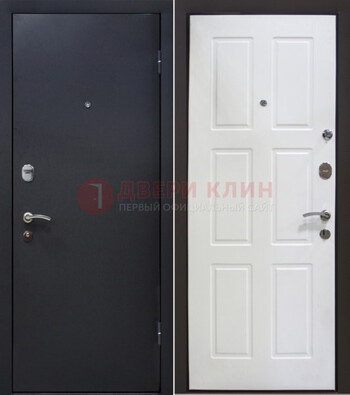 Черная металлическая дверь с порошковым покрытием ДП-193