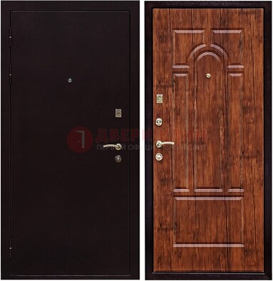 Темная железная дверь с порошковым покрытием ДП-194 в Архангельске