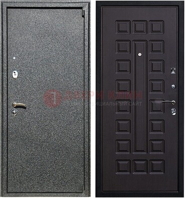 Черная стальная дверь с порошковым покрытием ДП-196 в Орехово-Зуево