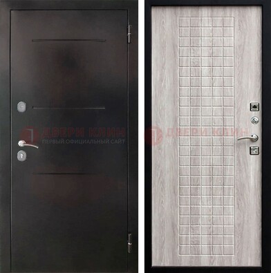 Железная дверь с порошковым покрытием и филенчатой МДФ ДП-221