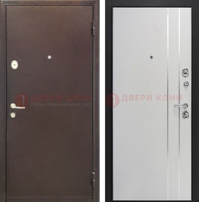 Входная дверь с порошковым покрытием с МДФ с молдингами ДП-232