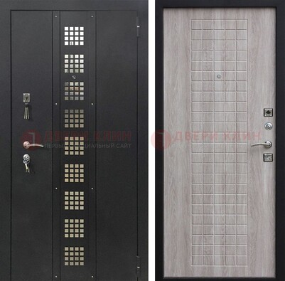 Железная дверь с порошковым покрытием Медный антик/Капучино  ДП-233