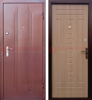 Стальная дверь с порошковым напыление цвета медный антик ДП-249 в Саратове
