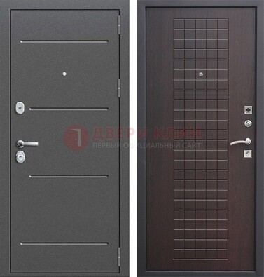 Металлическая дверь с порошковым покрытием и МДФ Махагон ДП-254 в Лыткарино