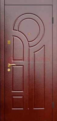 Красная металлическая дверь с порошковым окрасом ДП-57