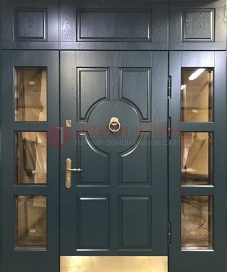 Стальная парадная дверь ДПР-64 со стеклопакетом в Оренбурге