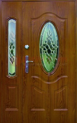 Парадная дверь со стеклянными вставками ДПР-73 для дома в Жуковском