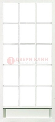 Железная решетчатая дверь в белом цвете ДР-10 в Орехово-Зуево