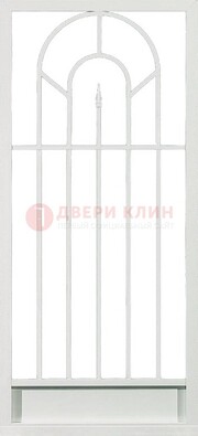 Стальная решетчатая дверь в белом цвете с пикой ДР-11