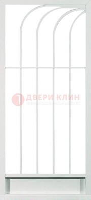 Белая металлическая решетчатая дверь ДР-17 в Челябинске