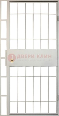 Железная решетчатая дверь в белом цвете ДР-19 в Троицке