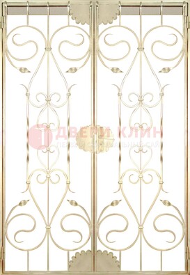 Золотая железная решетчатая дверь ДР-1 в Самаре