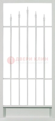 Светлая стальная решетчатая дверь с пиками ДР-21 в Дмитрове