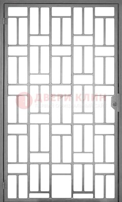 Металлическая решетчатая дверь в сером цвете ДР-23 в Черноголовке