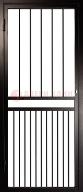 Коричневая одностворчатая железная решетчатая дверь ДР-24 в Электростали