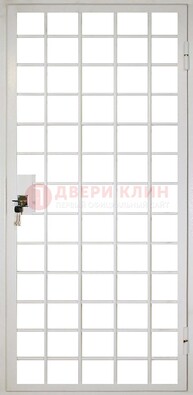 Белая металлическая решетчатая дверь ДР-2 в Перми