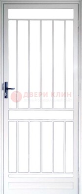 Железная решетчатая дверь белая ДР-32 в Мурманске