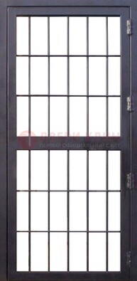 Темная стальная решетчатая дверь ДР-34 в Кингисеппе