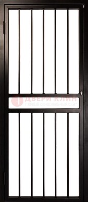 Темная стальная решетчатая дверь для дома ДР-45 в Дубне